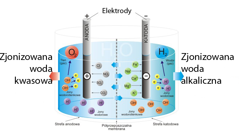 Elektroliza wody - proces jonizacji