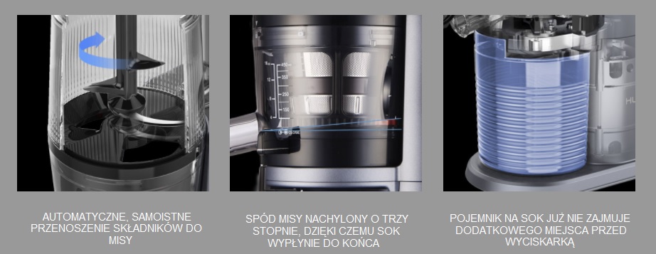 Wyciskarka wolnoobrotowa Hurom H-AI One Stop - nowe rozwiązania technologiczne