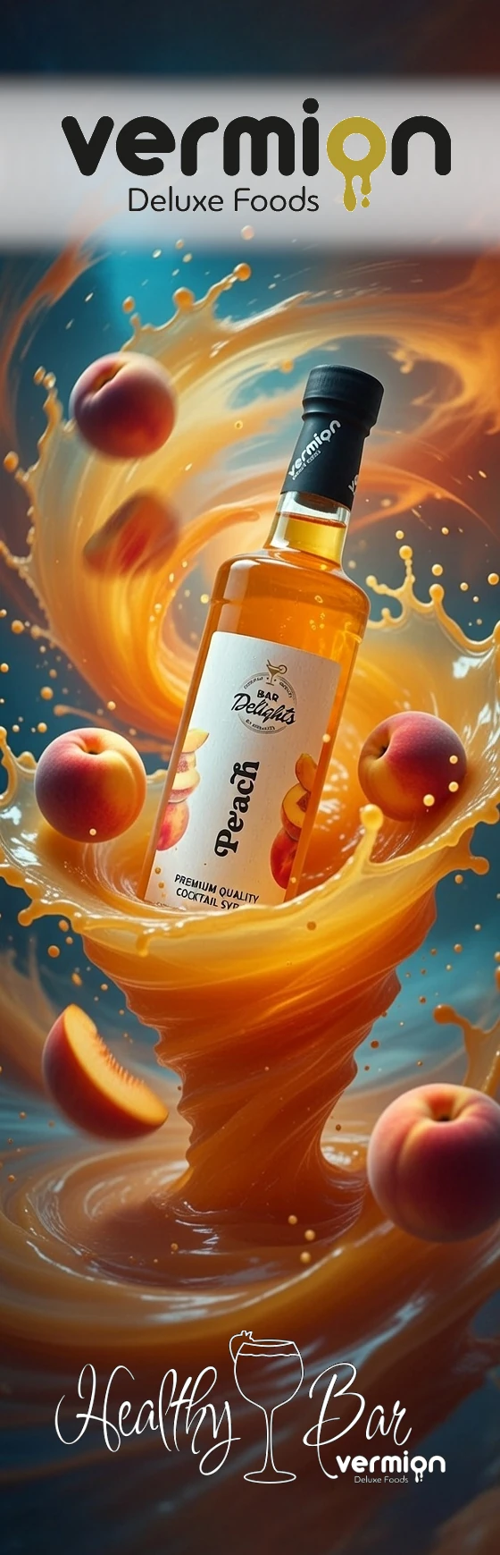 Syrop Brzoskwinia 0,7l - Vermion Deluxe Food Peach syrop-peach